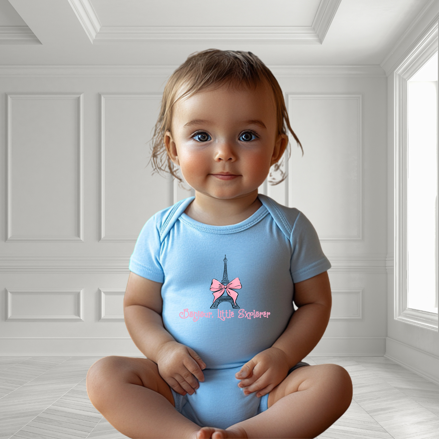 Bonjour, Little Explorer Infant Short Sleeve Onesie