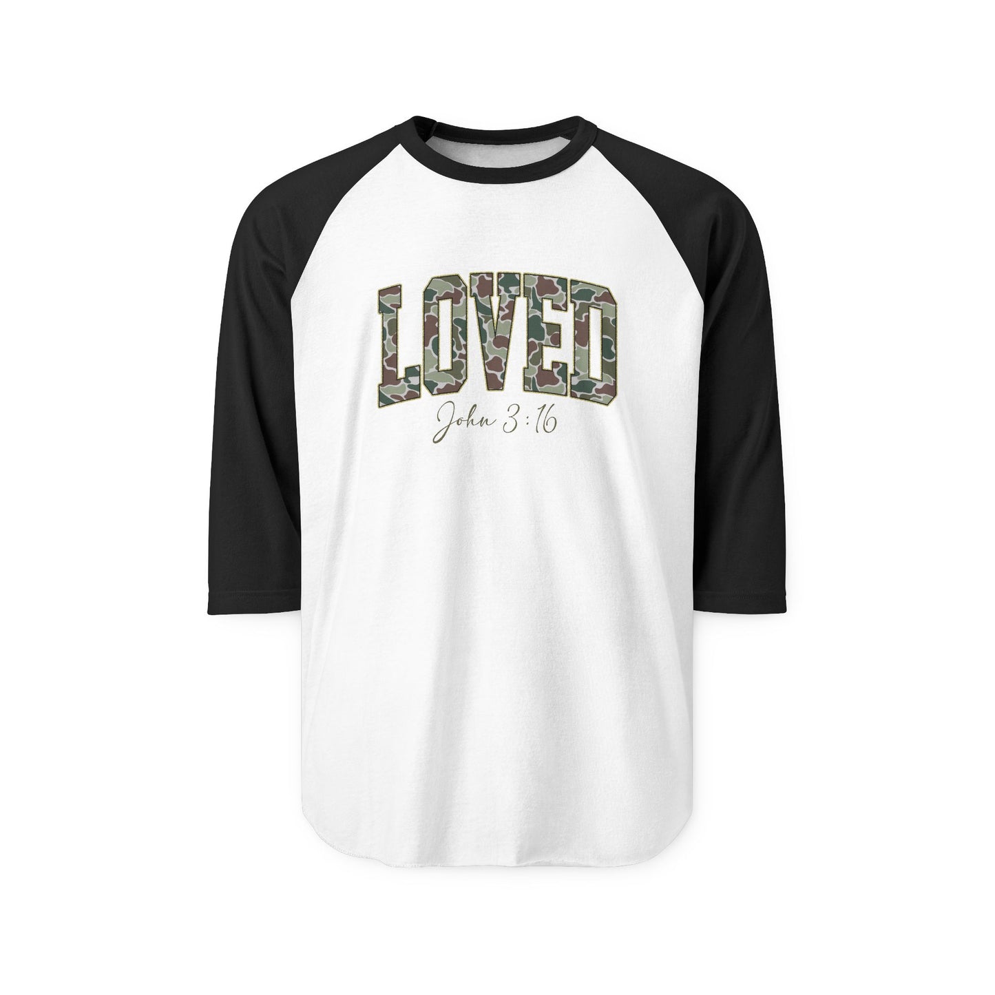 Loved John 3:16 Baseball Tee