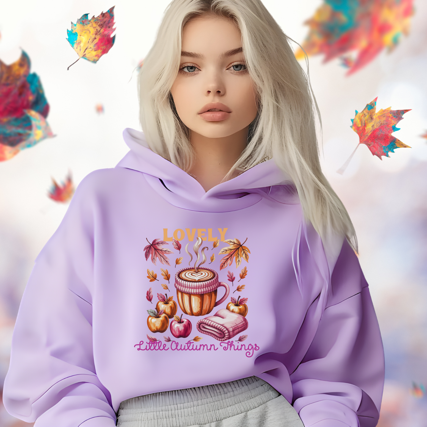 Lovely Little Autumn Things Crop Hoodie