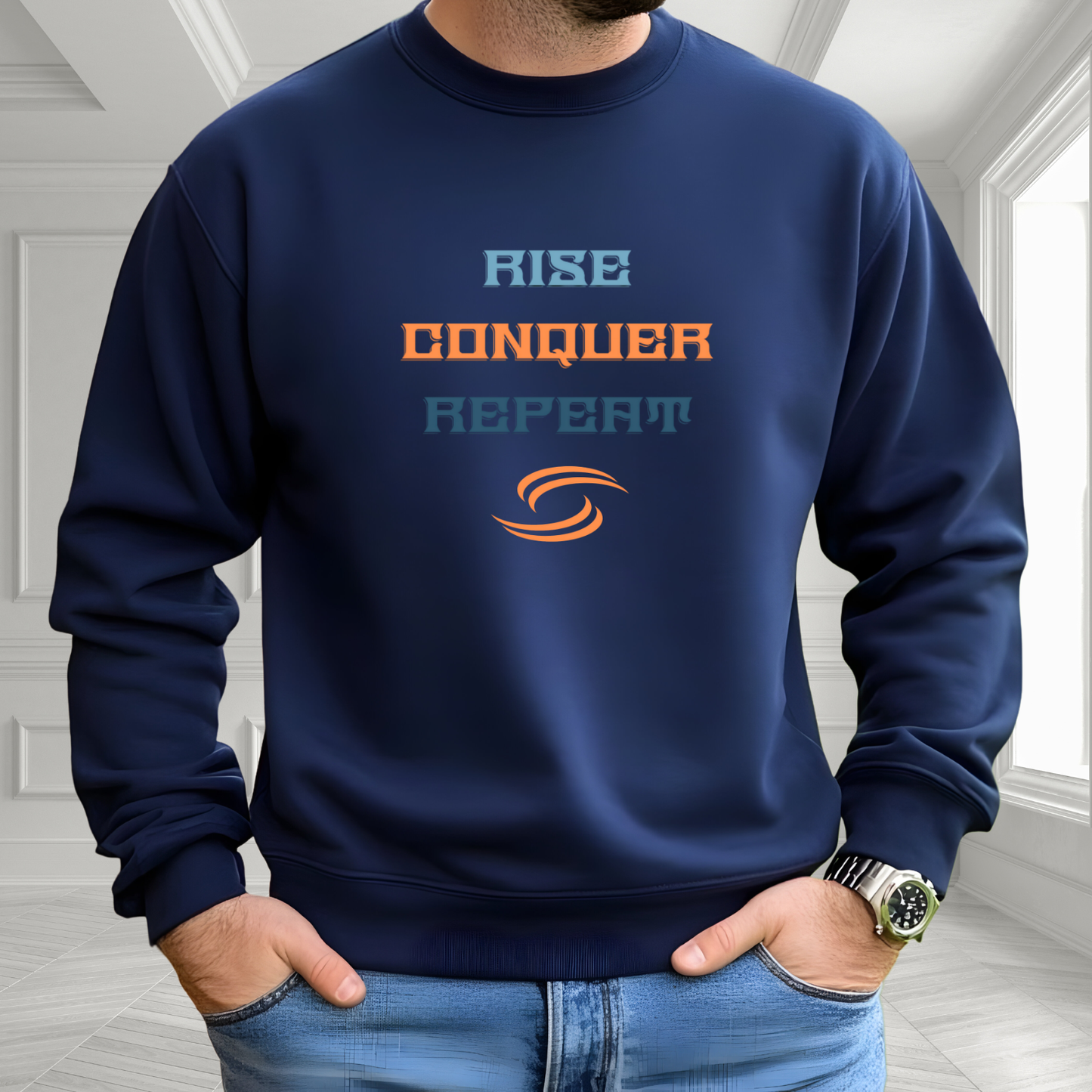 Rise, Conquer, Repeat Crewneck Sweatshirt
