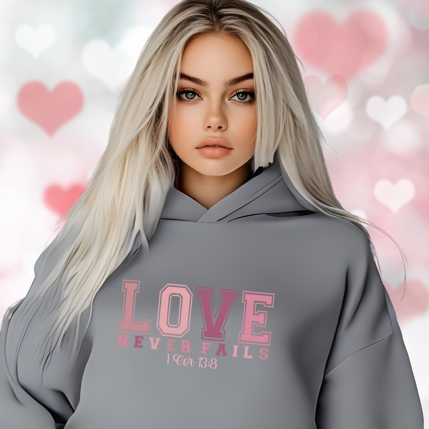 Love Never Fails Crop Hoodie