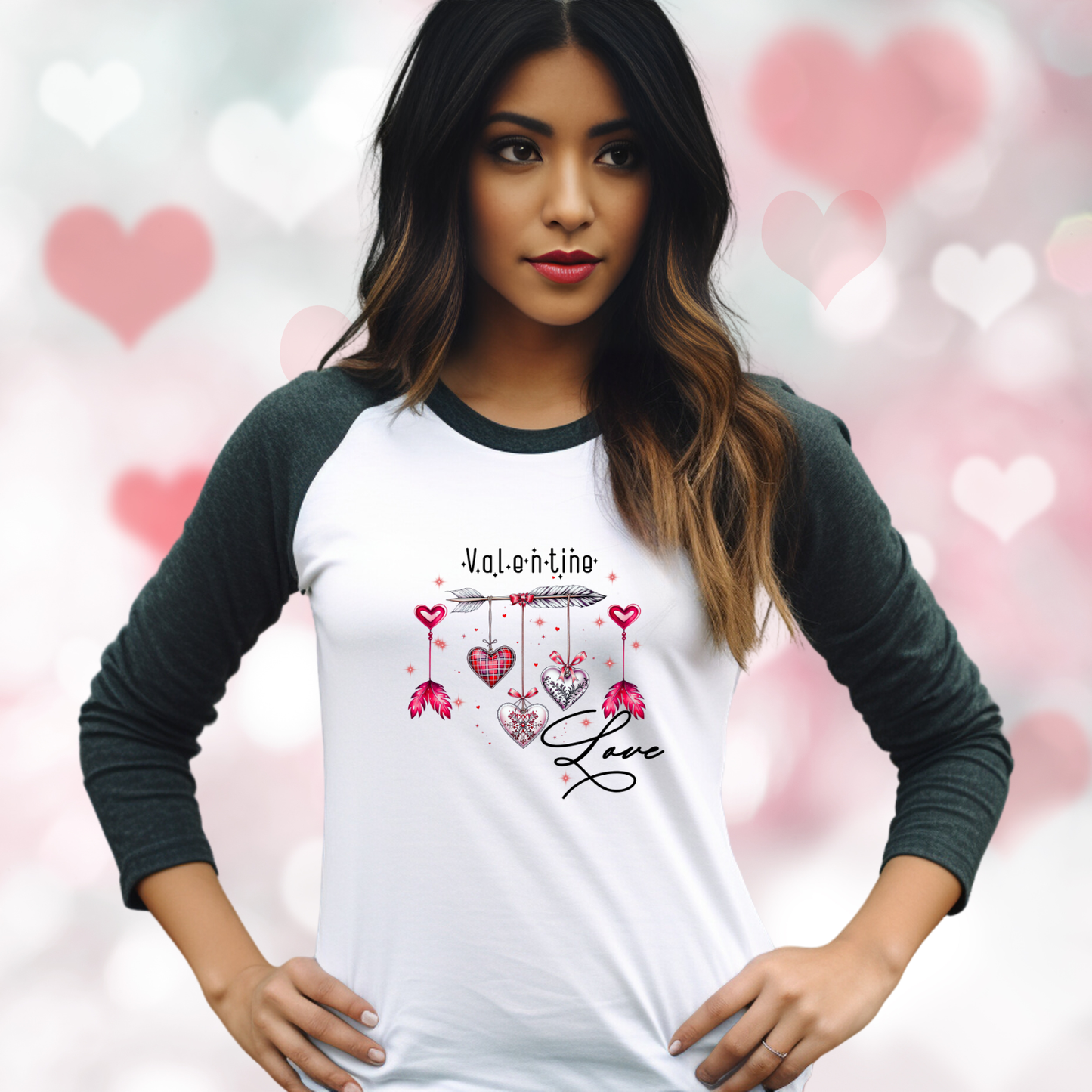 Valentine Love Baseball Tee