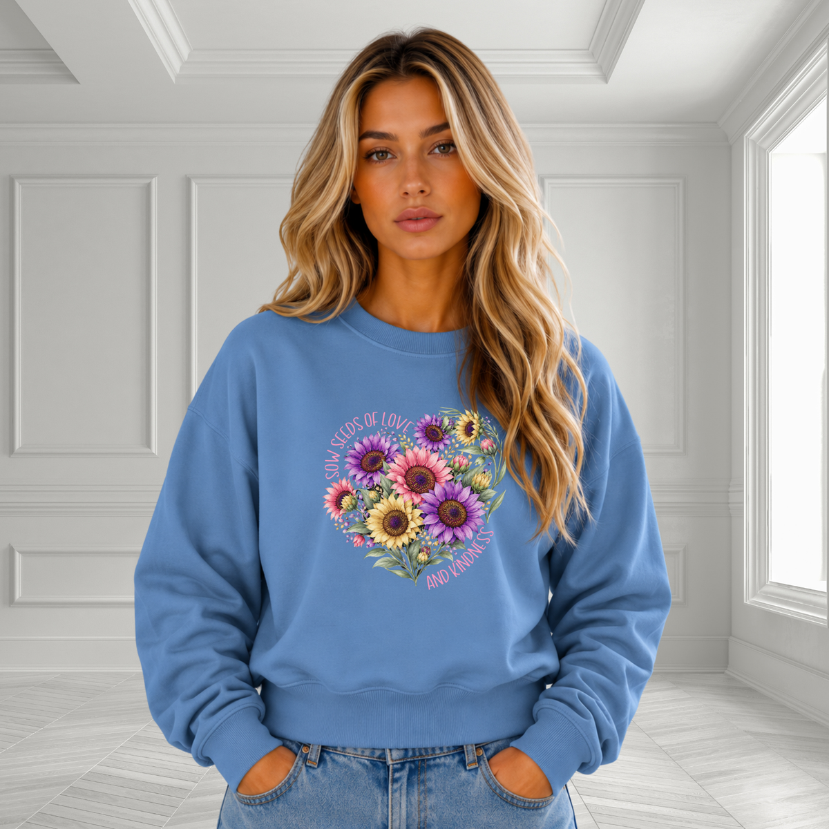 Sow Seeds Of Love And Kindness Crewneck Sweatshirt