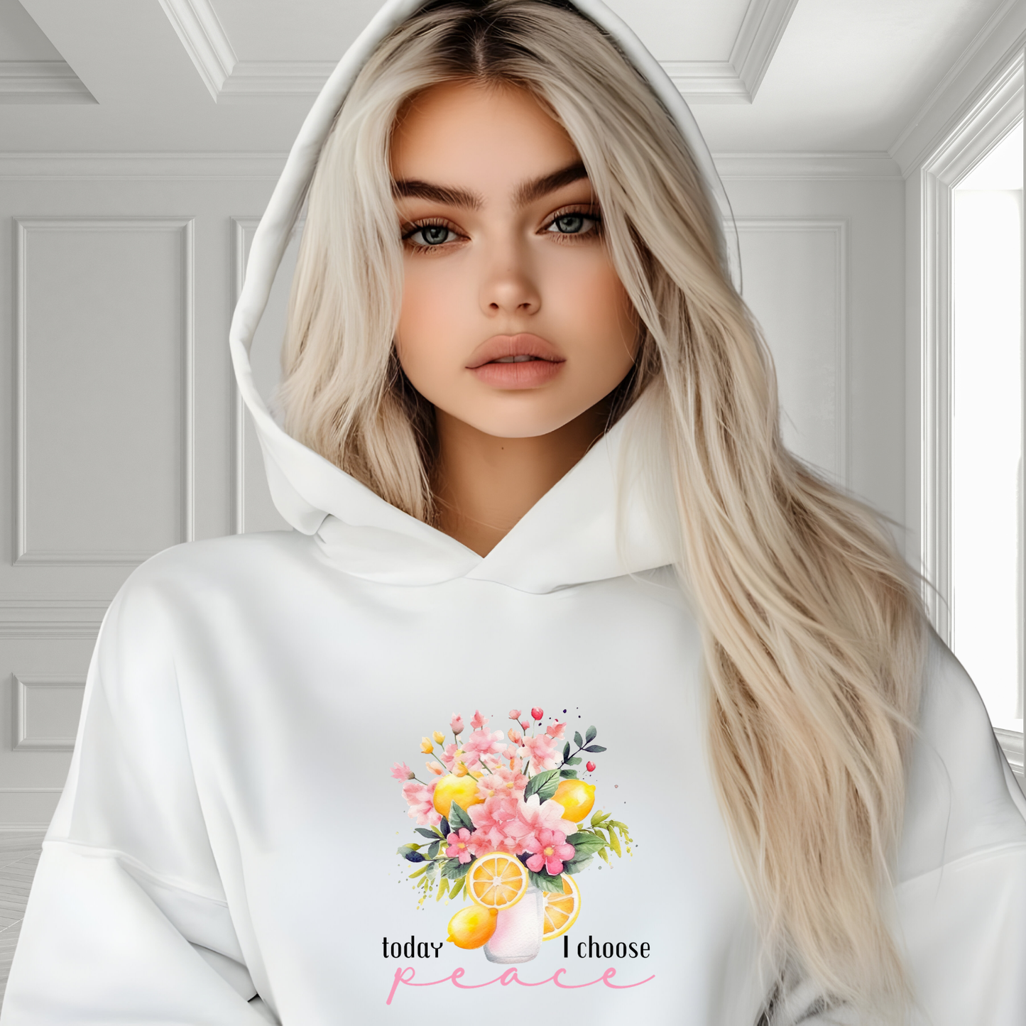 Today I Choose Peace Crop Hoodie