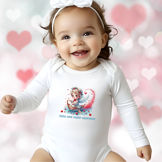 Cute And Cupid Approved Infant Long Sleeve Onesie