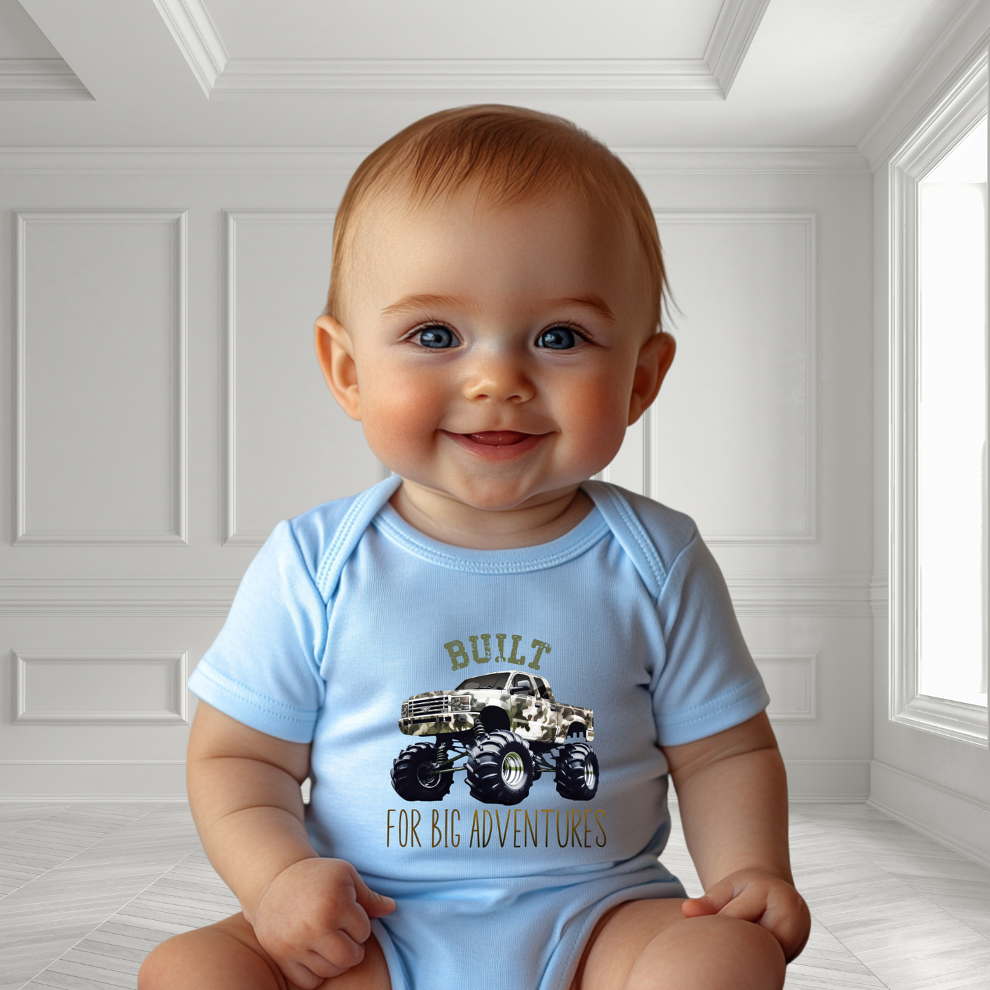 Built For Big Adventures Infant Short Sleeve Onesie