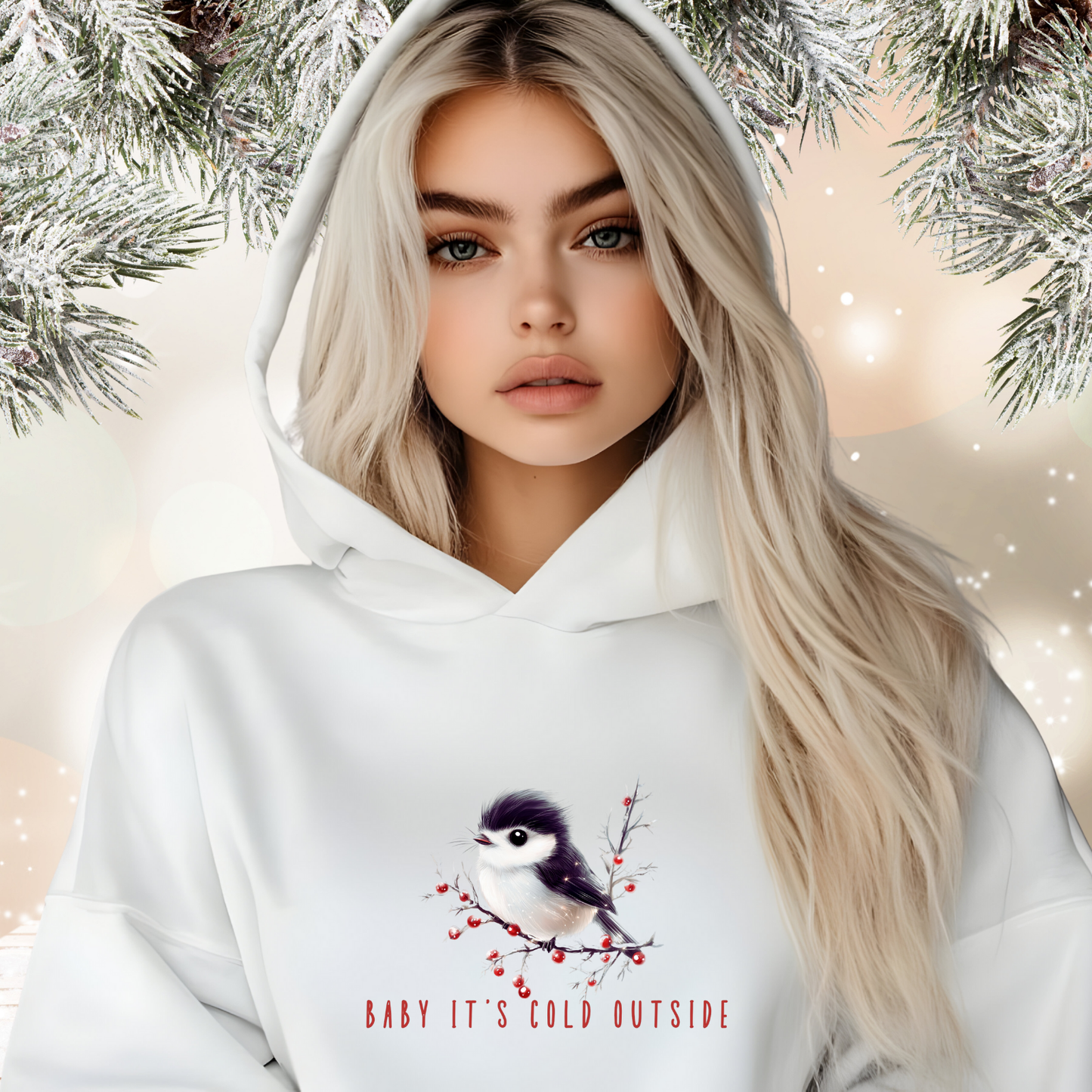 Baby It’s Cold Outside Crop Hoodie