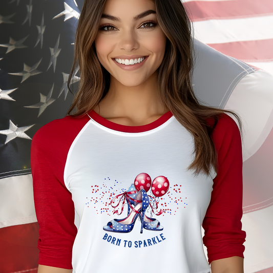 Born To Sparkle Baseball Tee