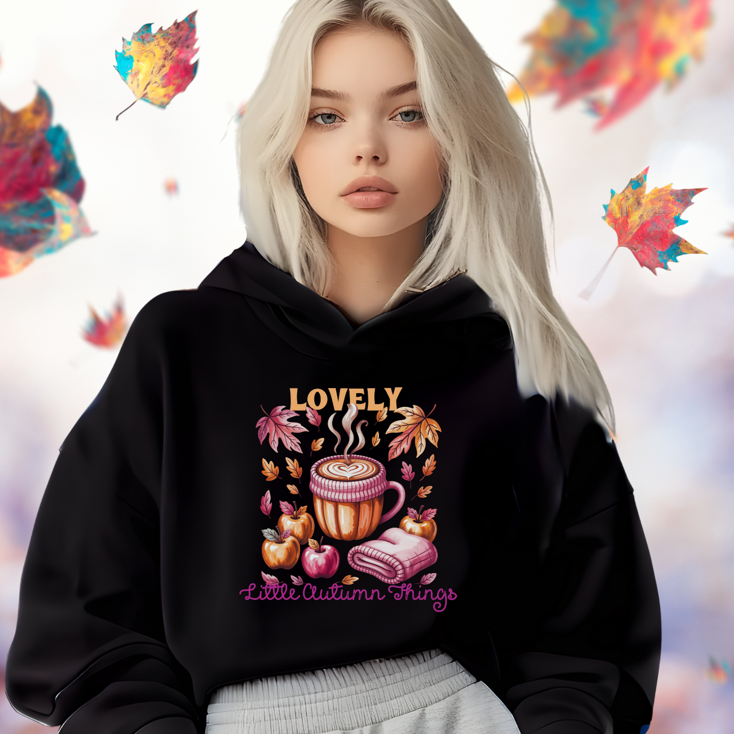 Lovely Little Autumn Things Crop Hoodie