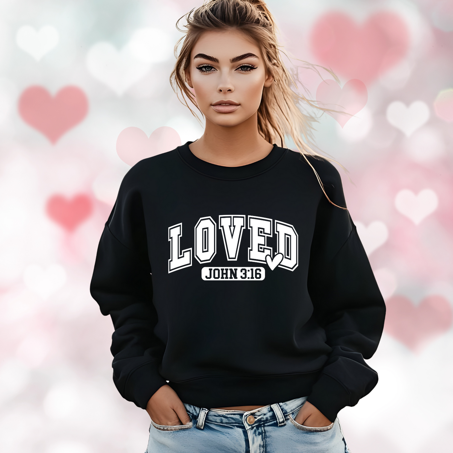 Loved John 3:16 Crewneck Sweatshirt