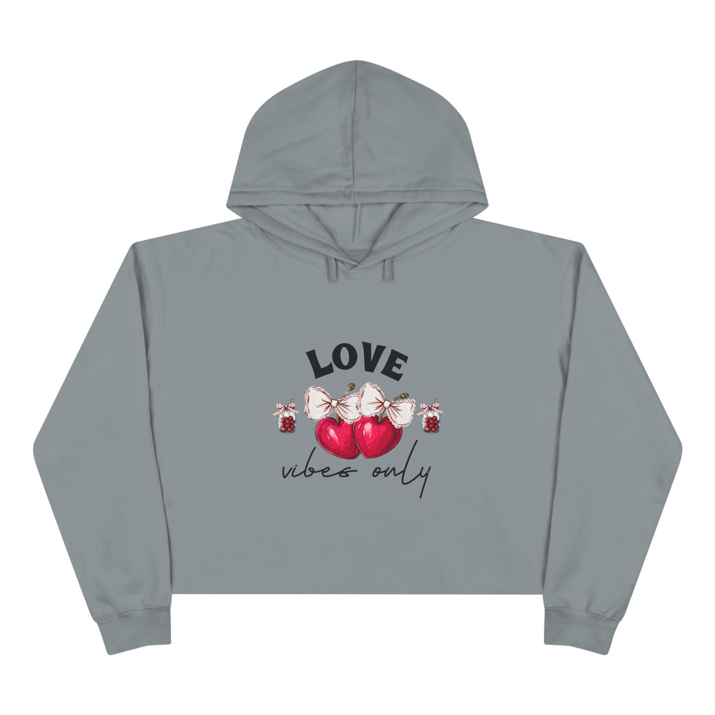 Love Vibes Only Crop Hoodie