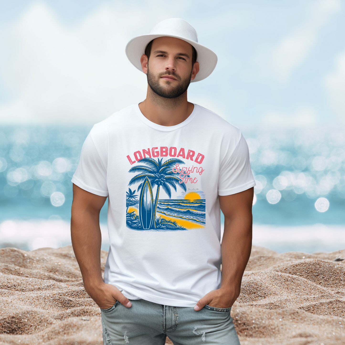 Longboard Surfing T-Shirt