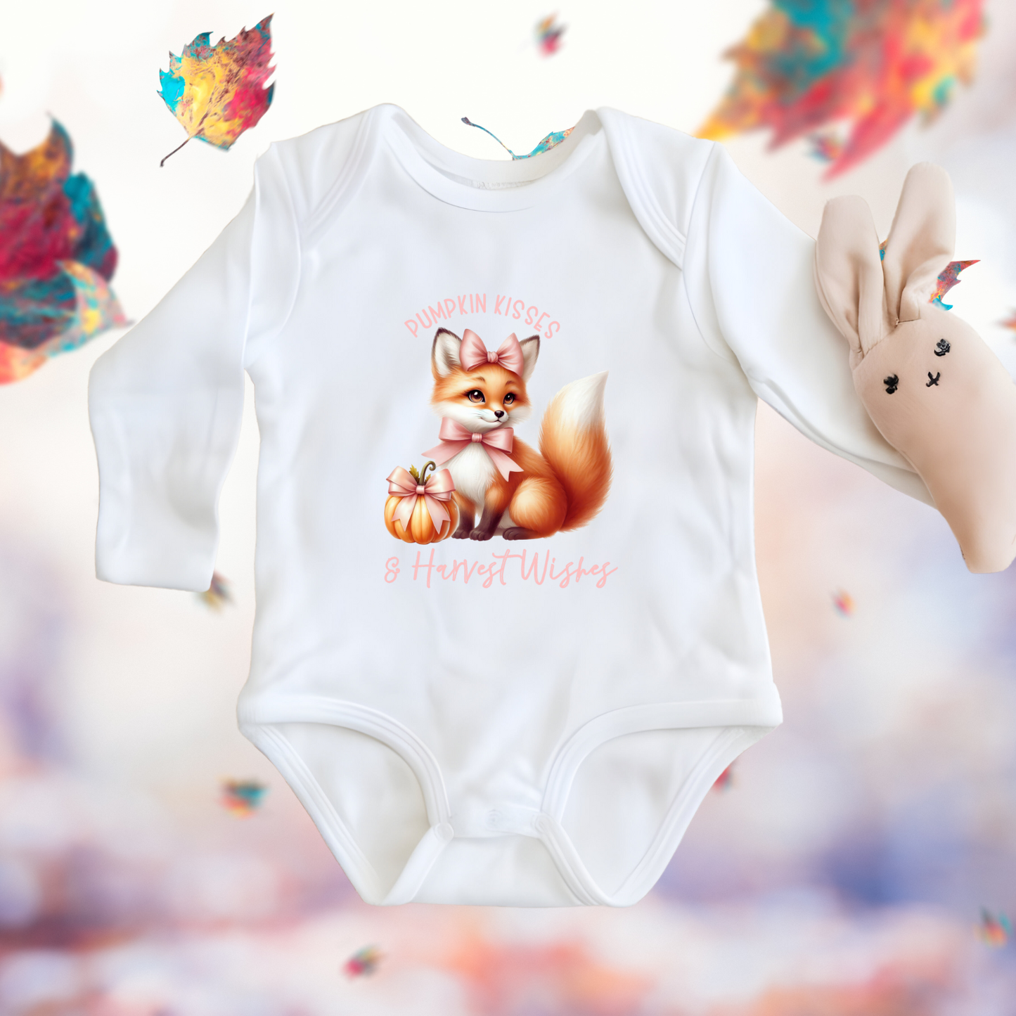 Pumpkin Kisses & Harvest Wishes Infant Long Sleeve Onesie