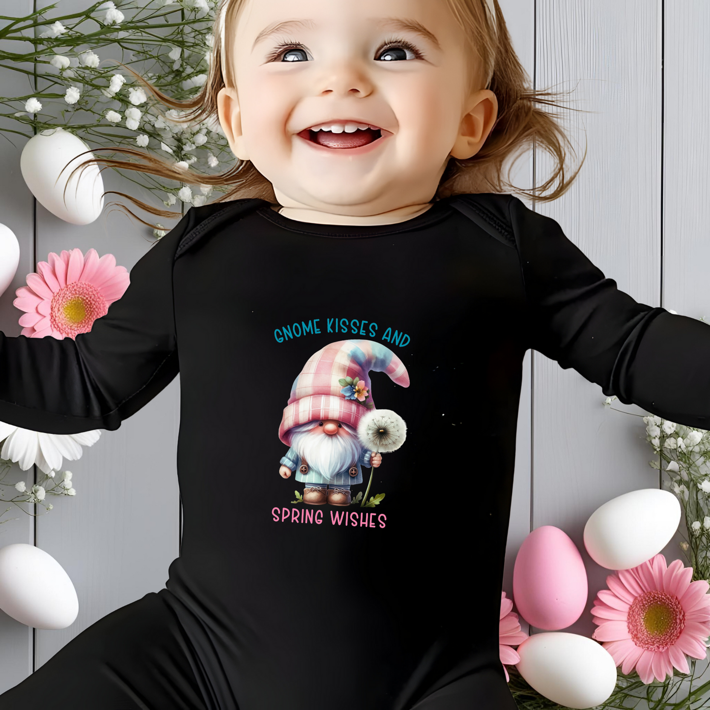 Gnome Kisses Infant Long Sleeve Onesie