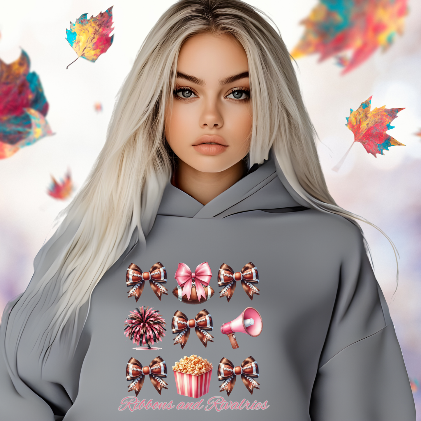 Ribbons & Rivalries Crop Hoodie