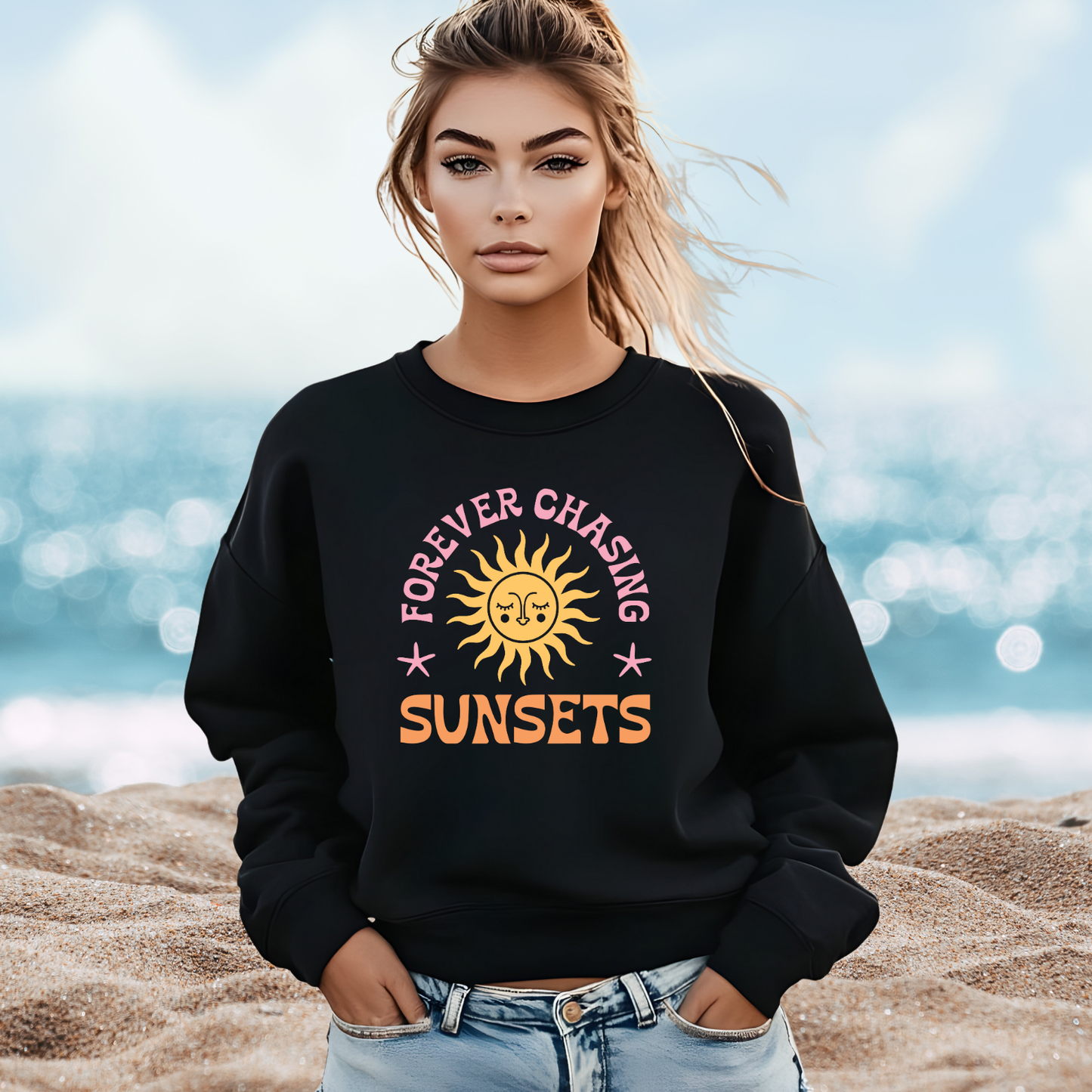 Forever Chasing Sunsets Crewneck Sweatshirt