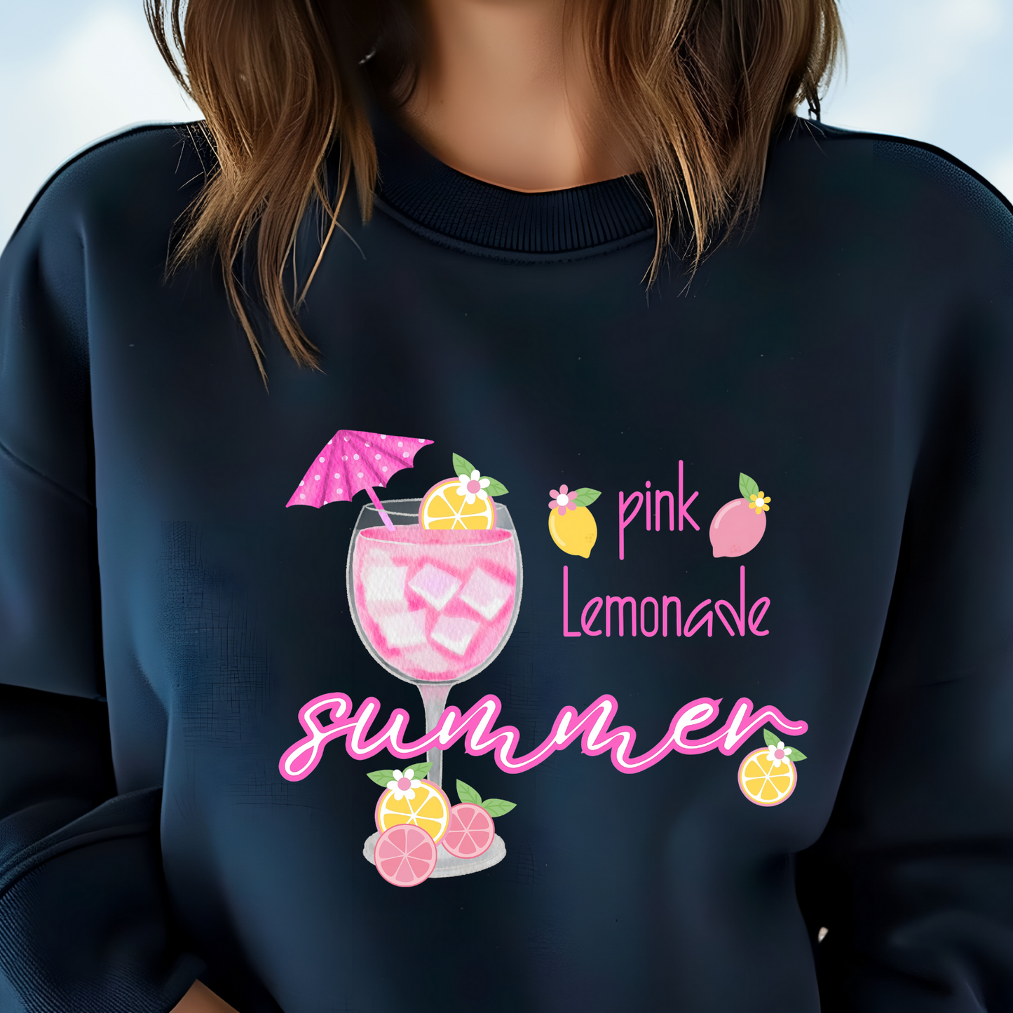 Pink Lemonade Summer Crewneck Sweatshirt