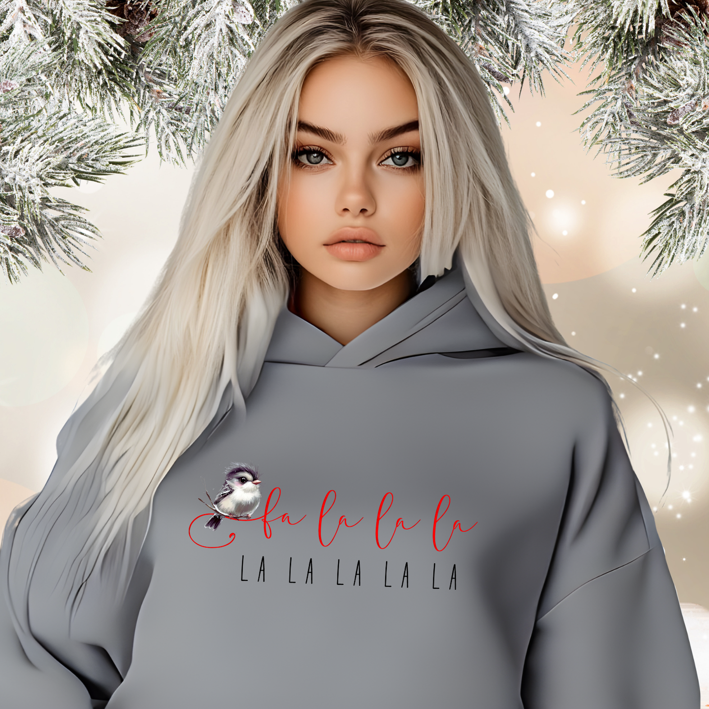 Fa La La La Crop Hoodie