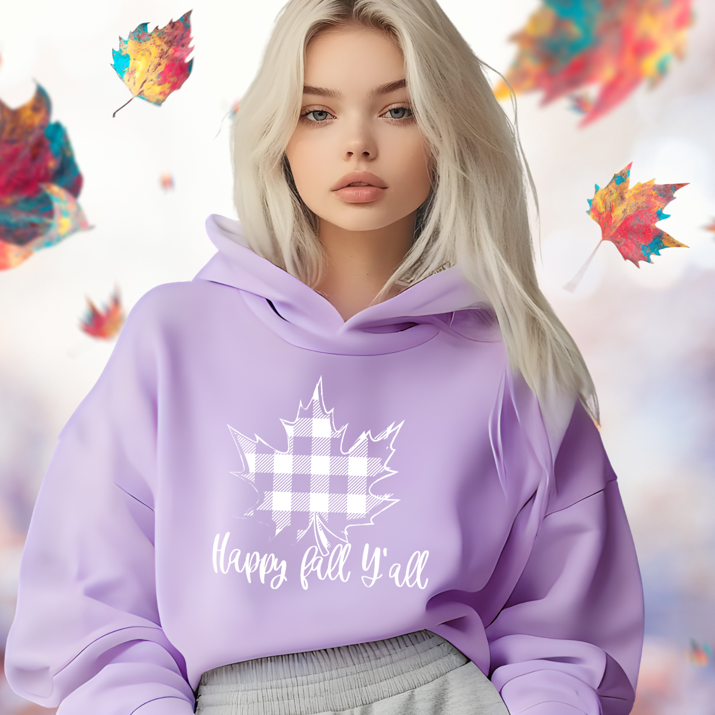 Happy Fall Y’all Crop Hoodie