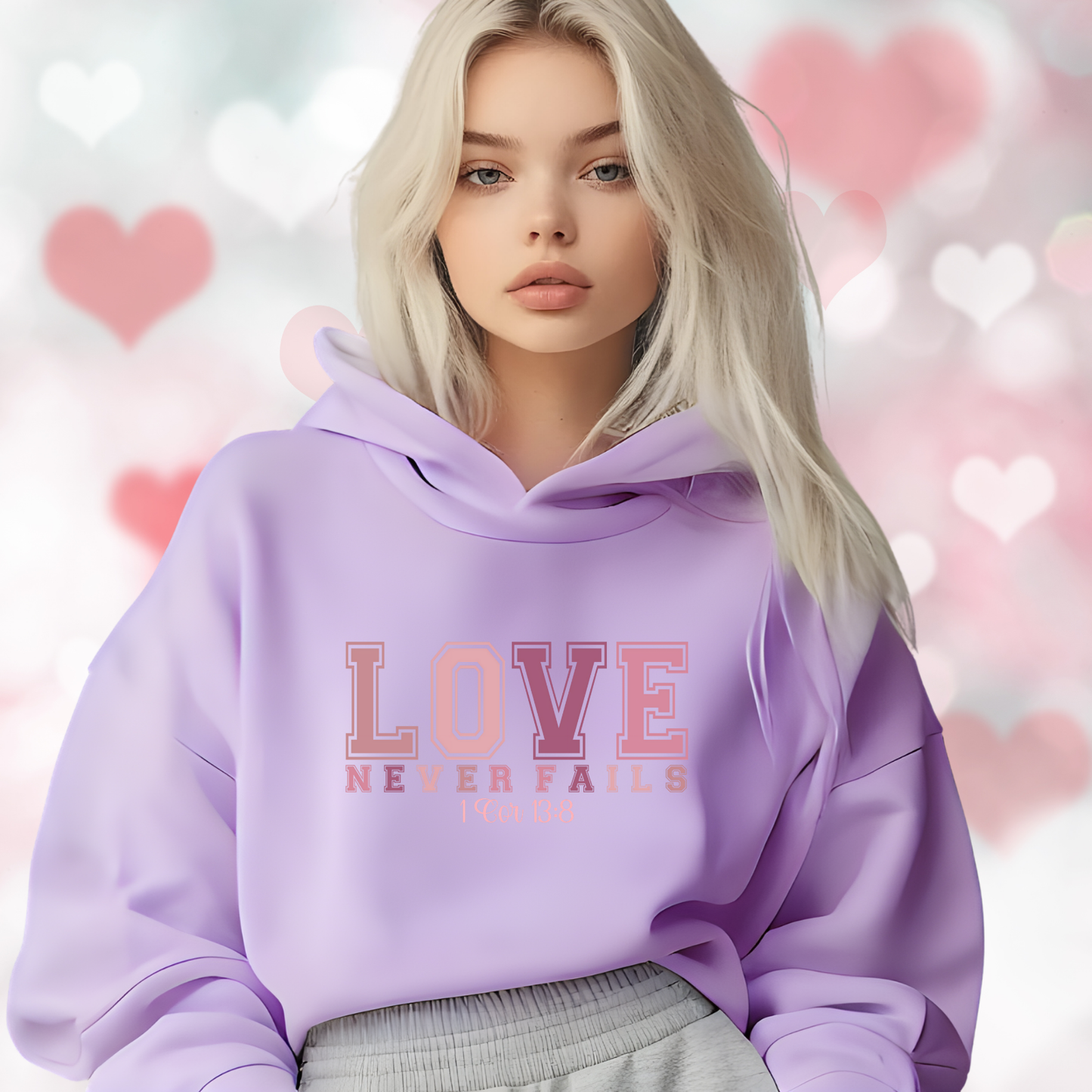 Love Never Fails Crop Hoodie