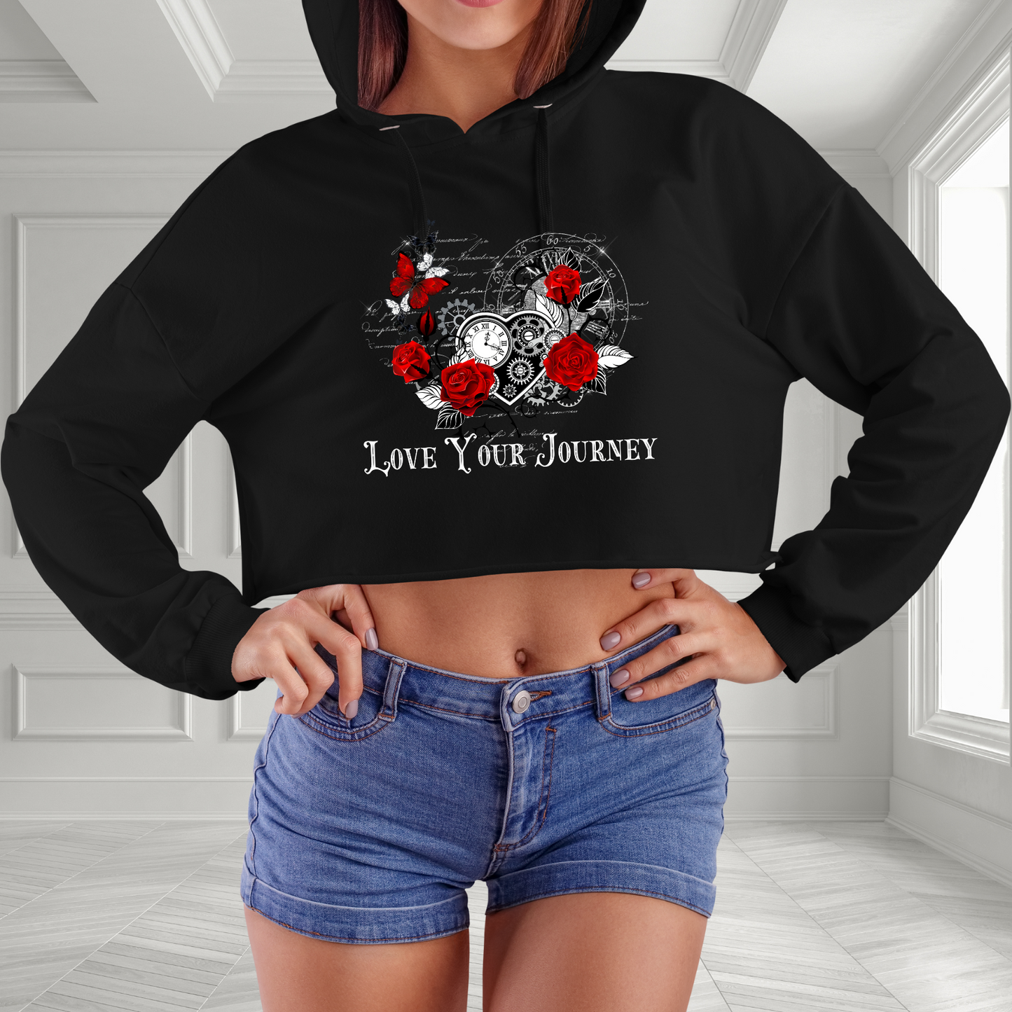 Love Your Journey Crop Hoodie