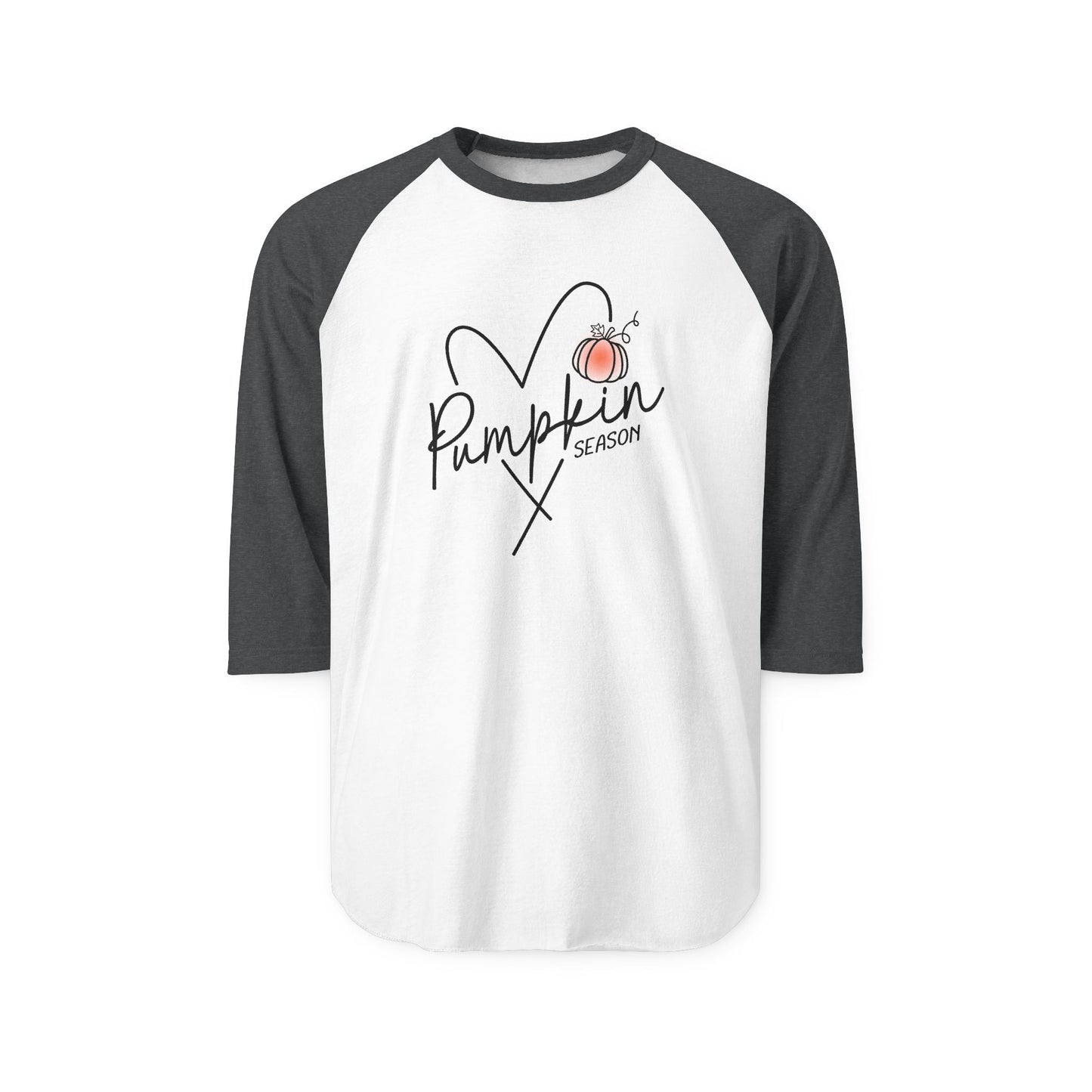 Pumpkin Season Heart Baseball Tee