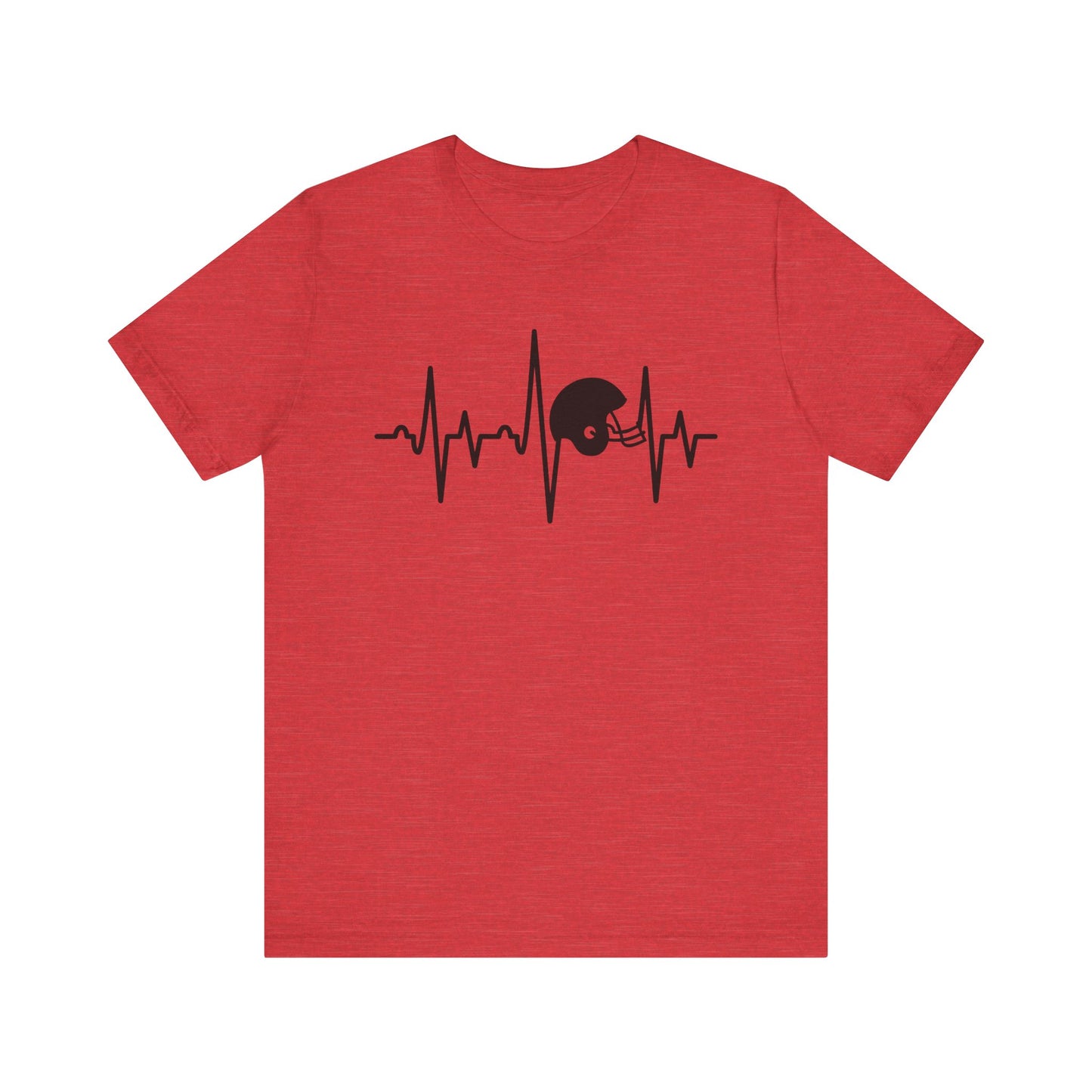 Football Helmet Heartbeat T-Shirt