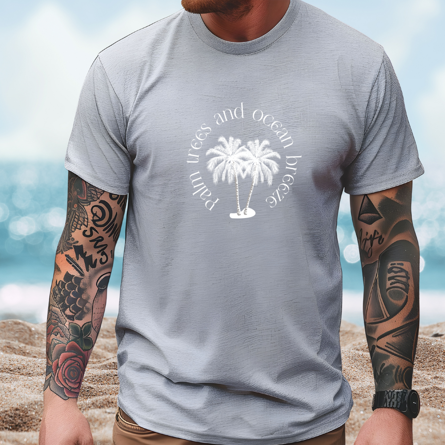 Palm Trees And Ocean Breeze T-Shirt