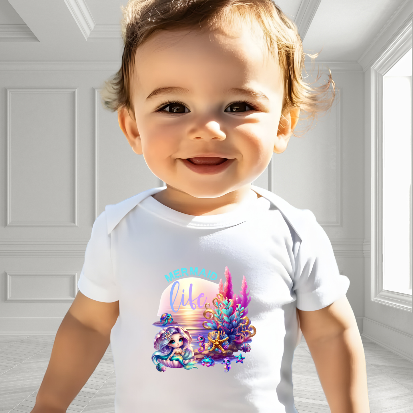Mermaid Life Infant Short Sleeve Onesie