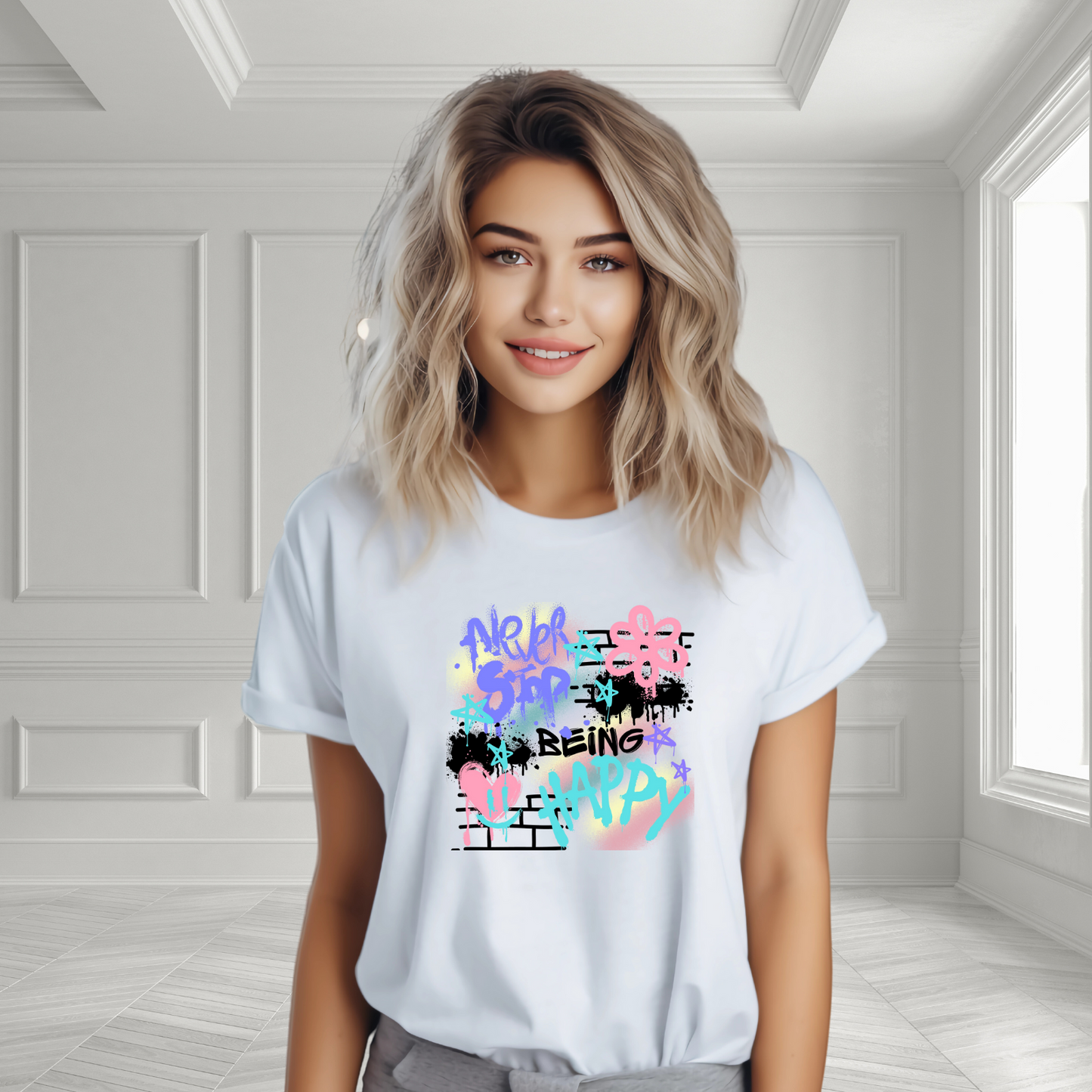 Never Stop Being Happy T-Shirt