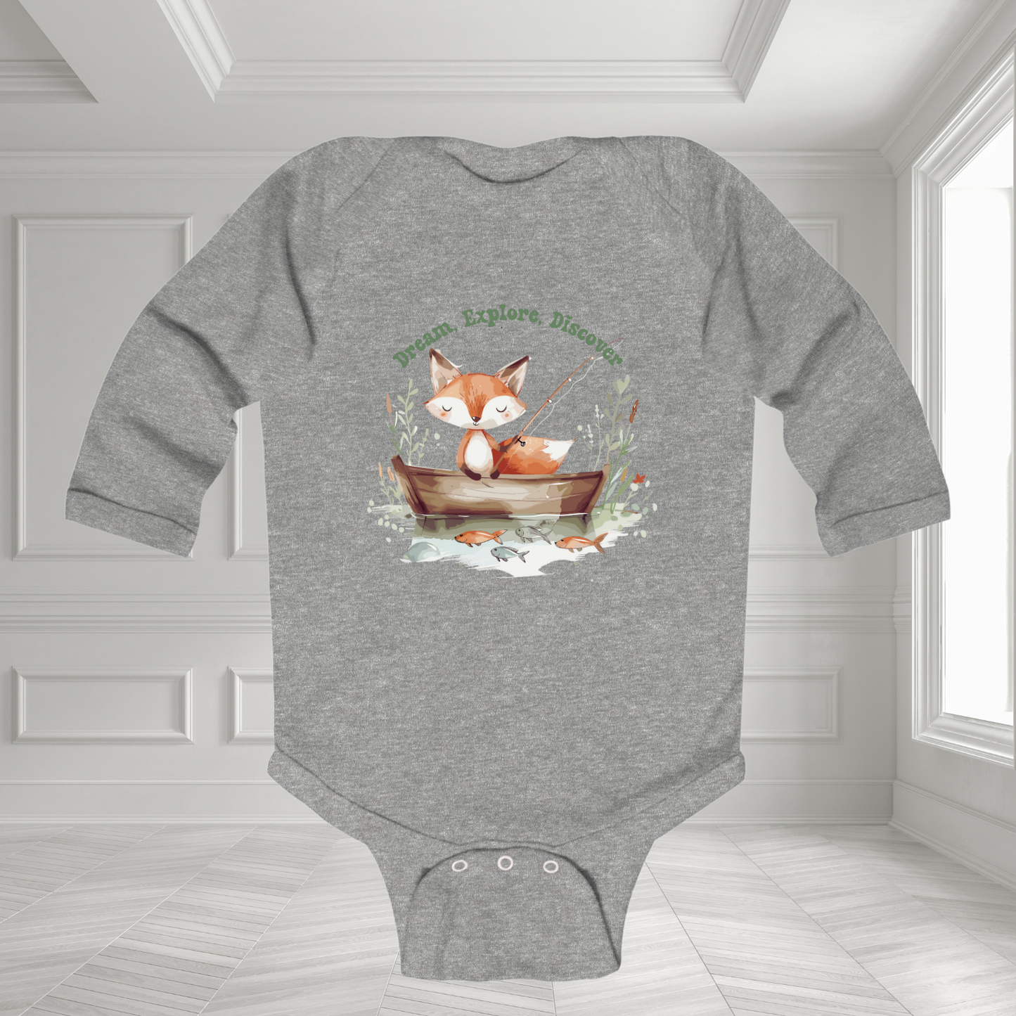 Dream, Explore, Discover Infant Long Sleeve Onesie