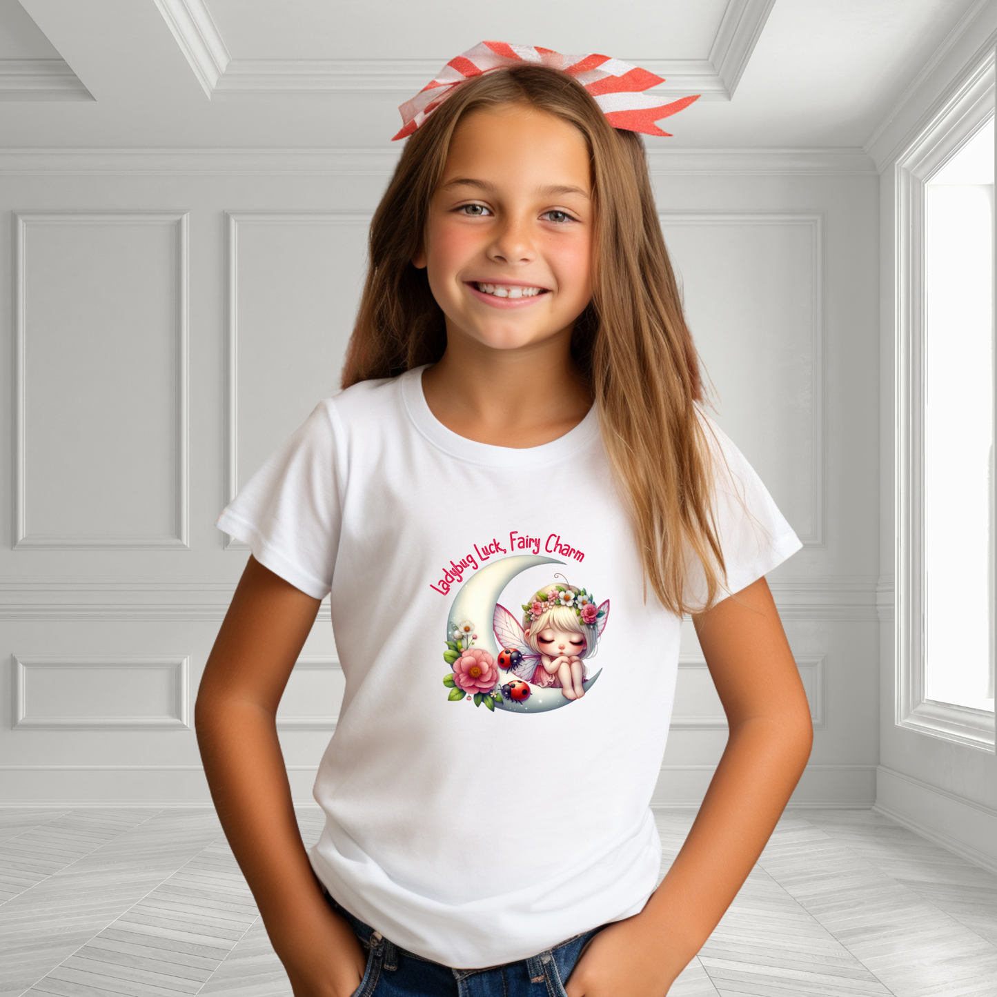 Ladybug Luck, Fairy Charm Kid's T-Shirt