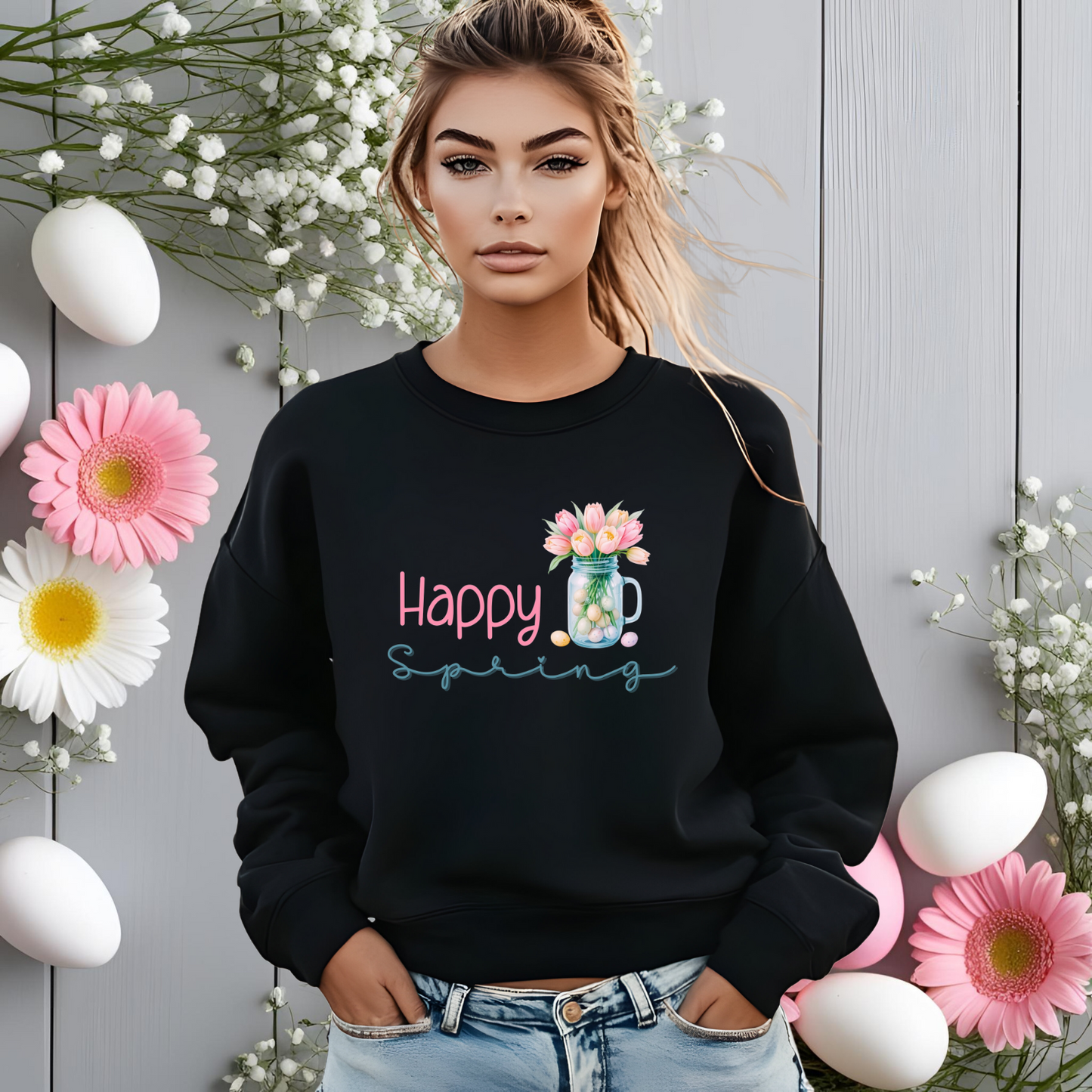 Happy Spring Crewneck Sweatshirt