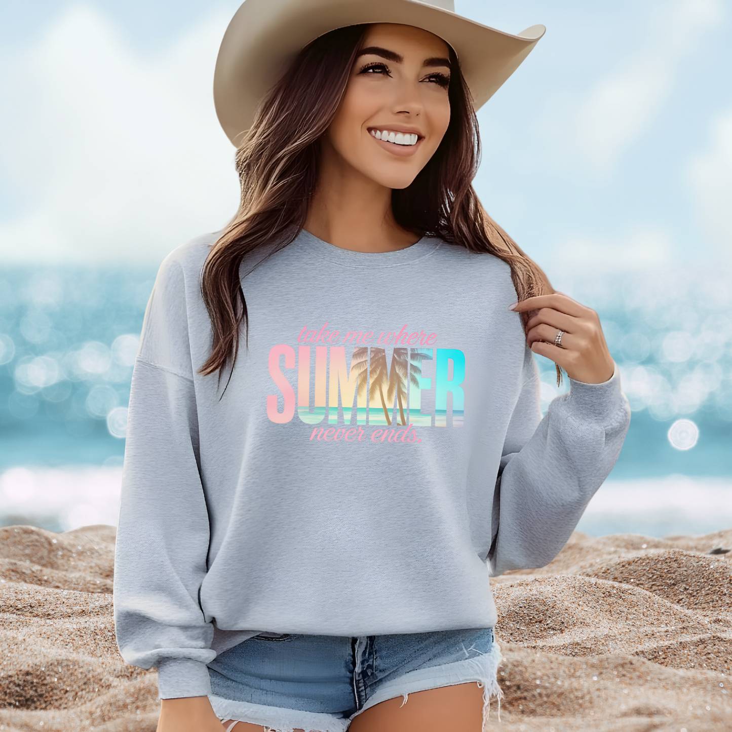 Where Summer Never Ends Crewneck Sweatshirt