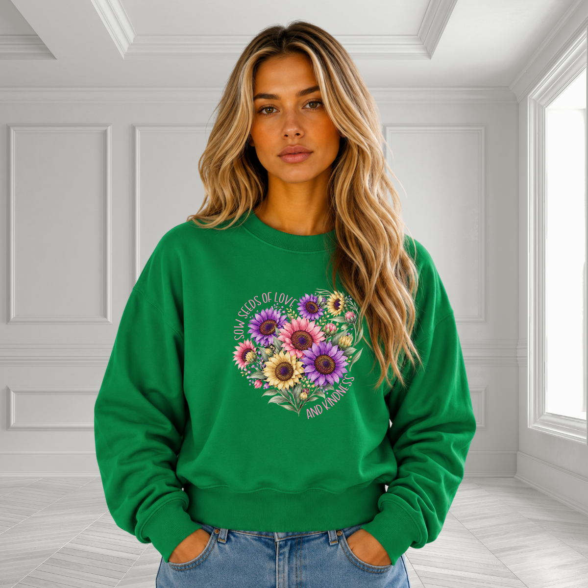Sow Seeds Of Love And Kindness Crewneck Sweatshirt