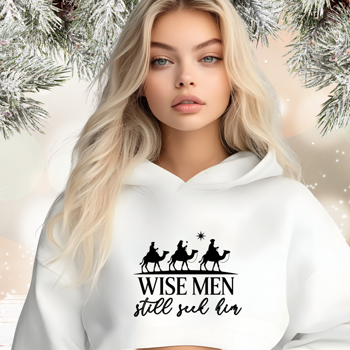 Wise Men Still Seek Him Crop Hoodie