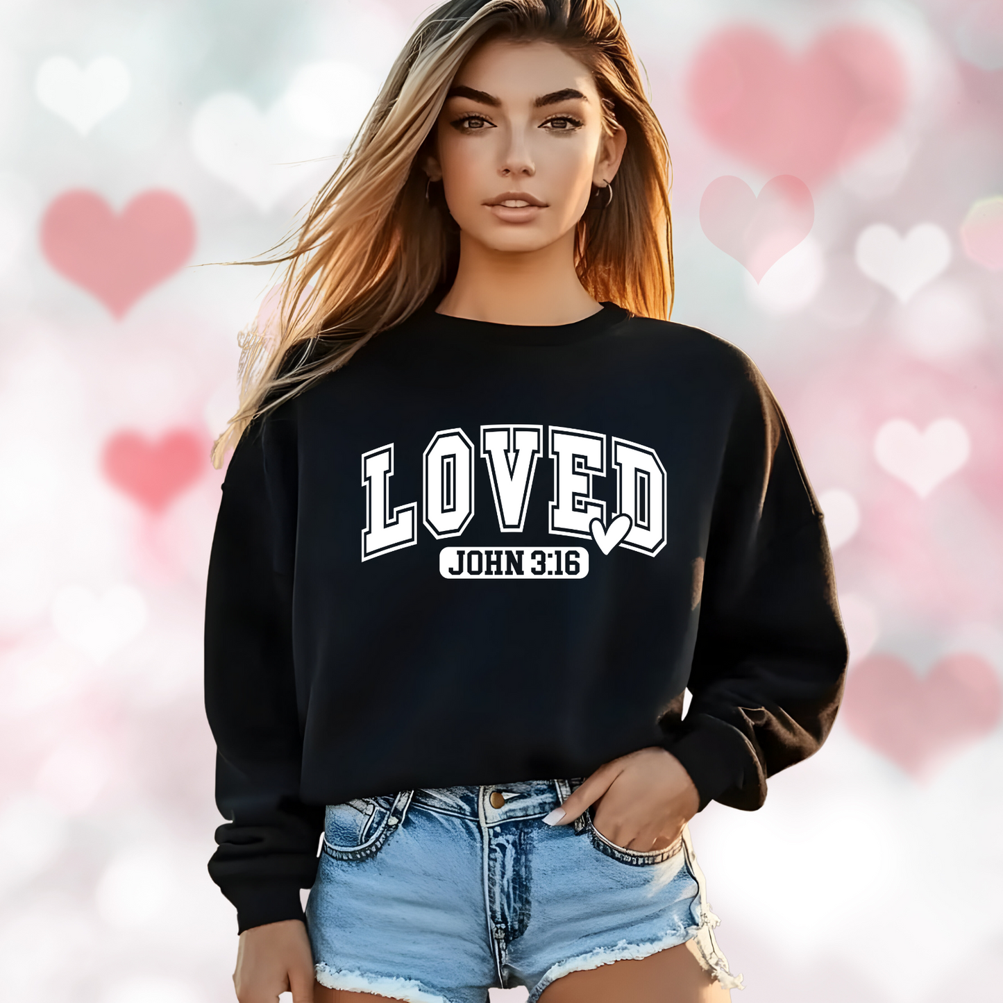 Loved John 3:16 Crewneck Sweatshirt