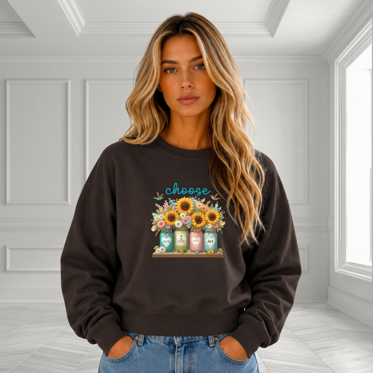Choose Faith, Hope, Love, Joy Crewneck Sweatshirt