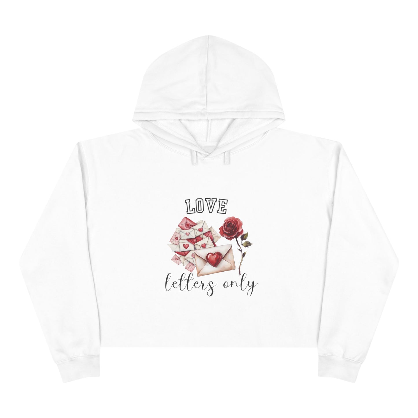 Love Letters Only Crop Hoodie