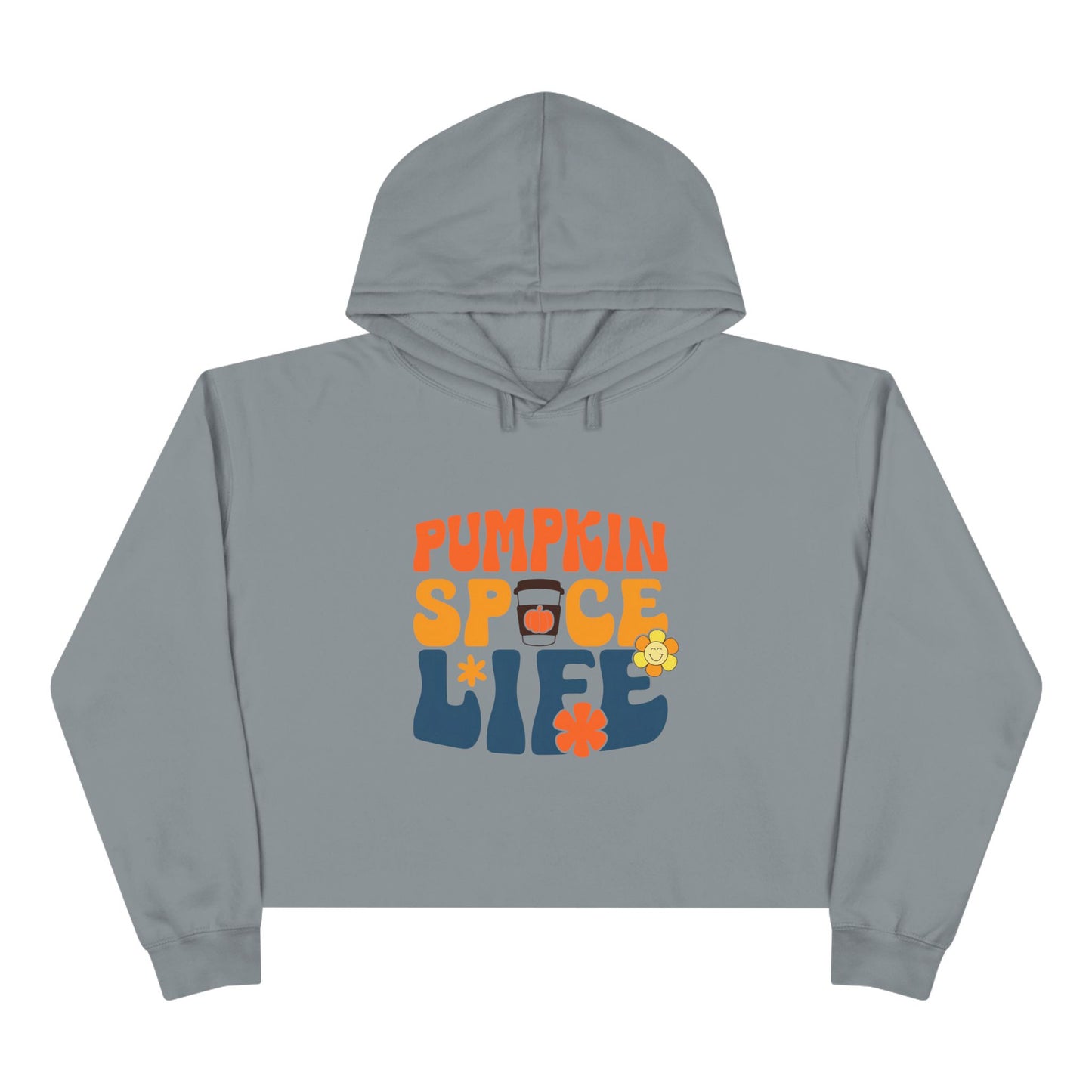 Retro Pumpkin Spice Life Crop Hoodie