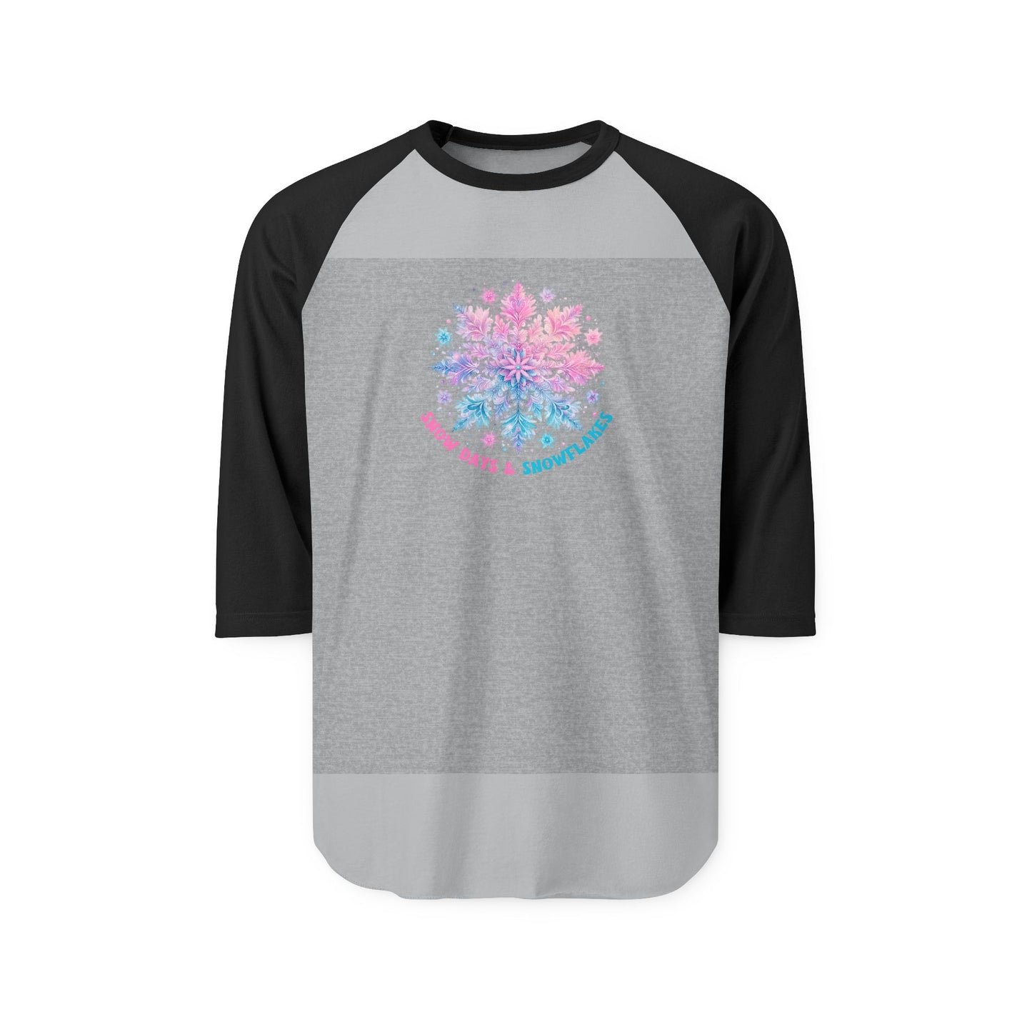 Snow Days & Snowflakes Baseball Tee