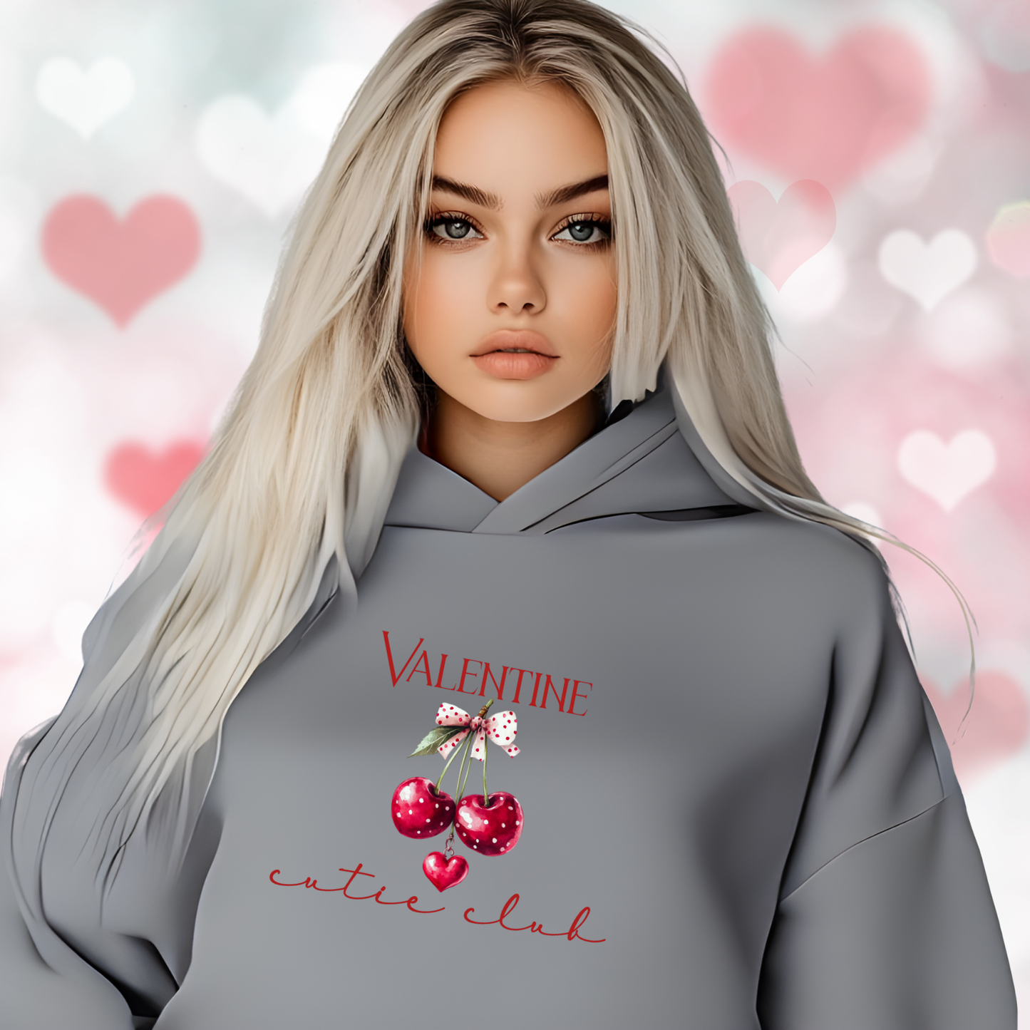 Valentine Cutie Club Crop Hoodie