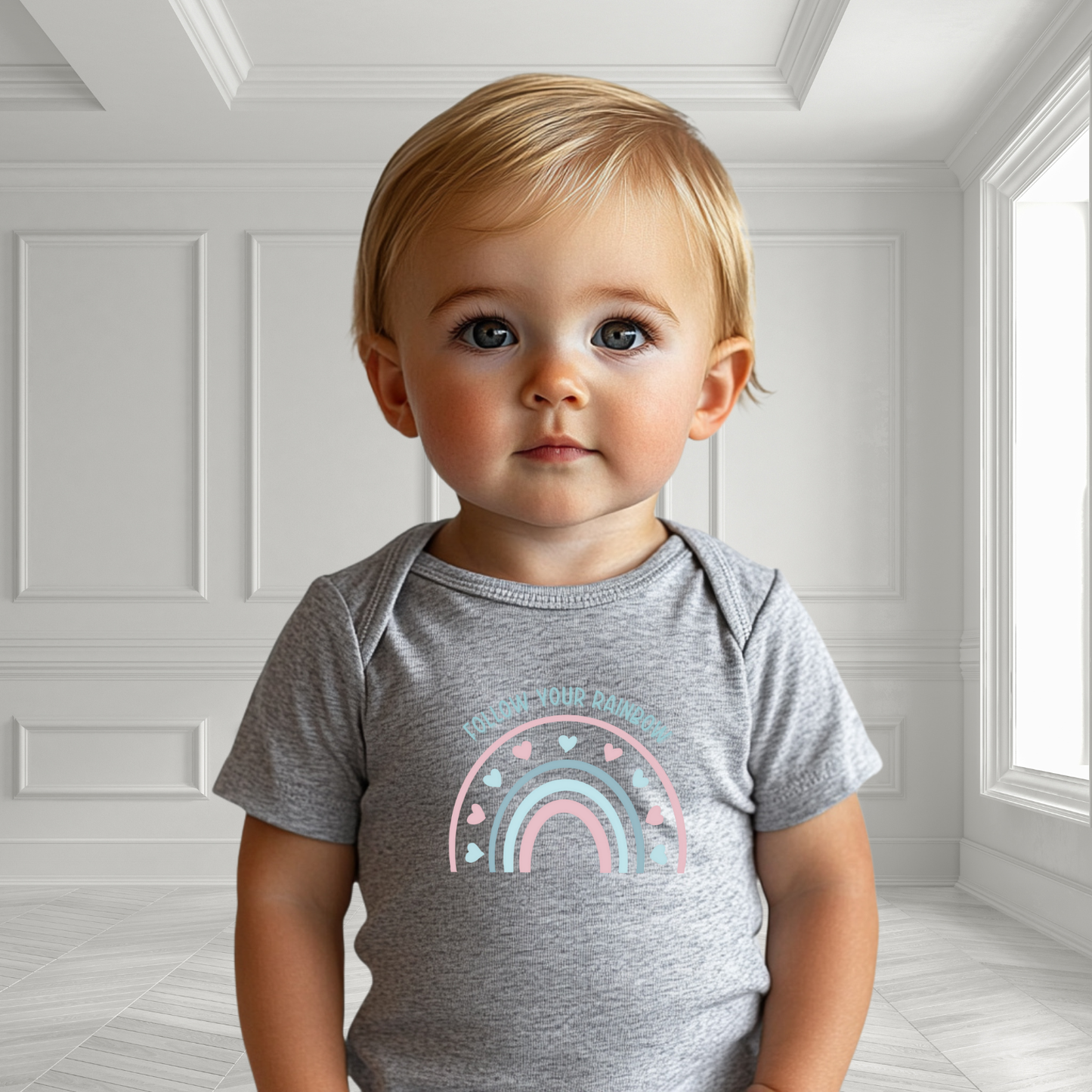Follow Your Rainbow Infant Short Sleeve Onesie