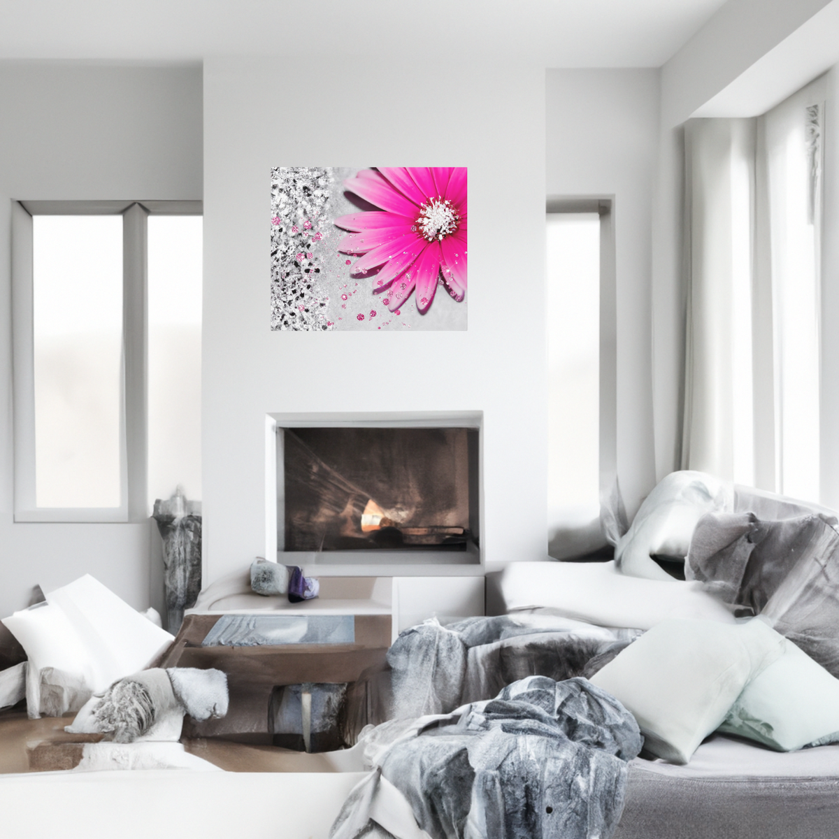 Blush In Bloom Canvas Wall Art