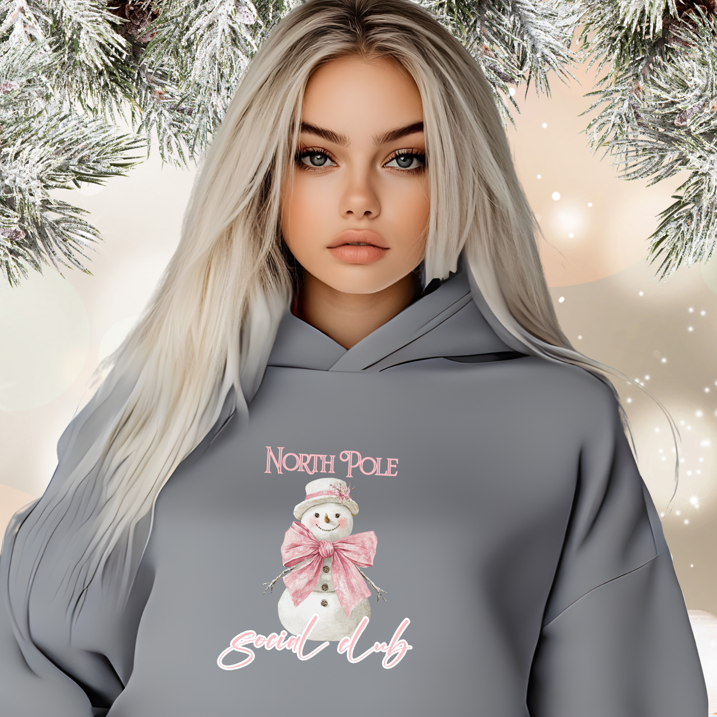 North Pole Social Club Crop Hoodie
