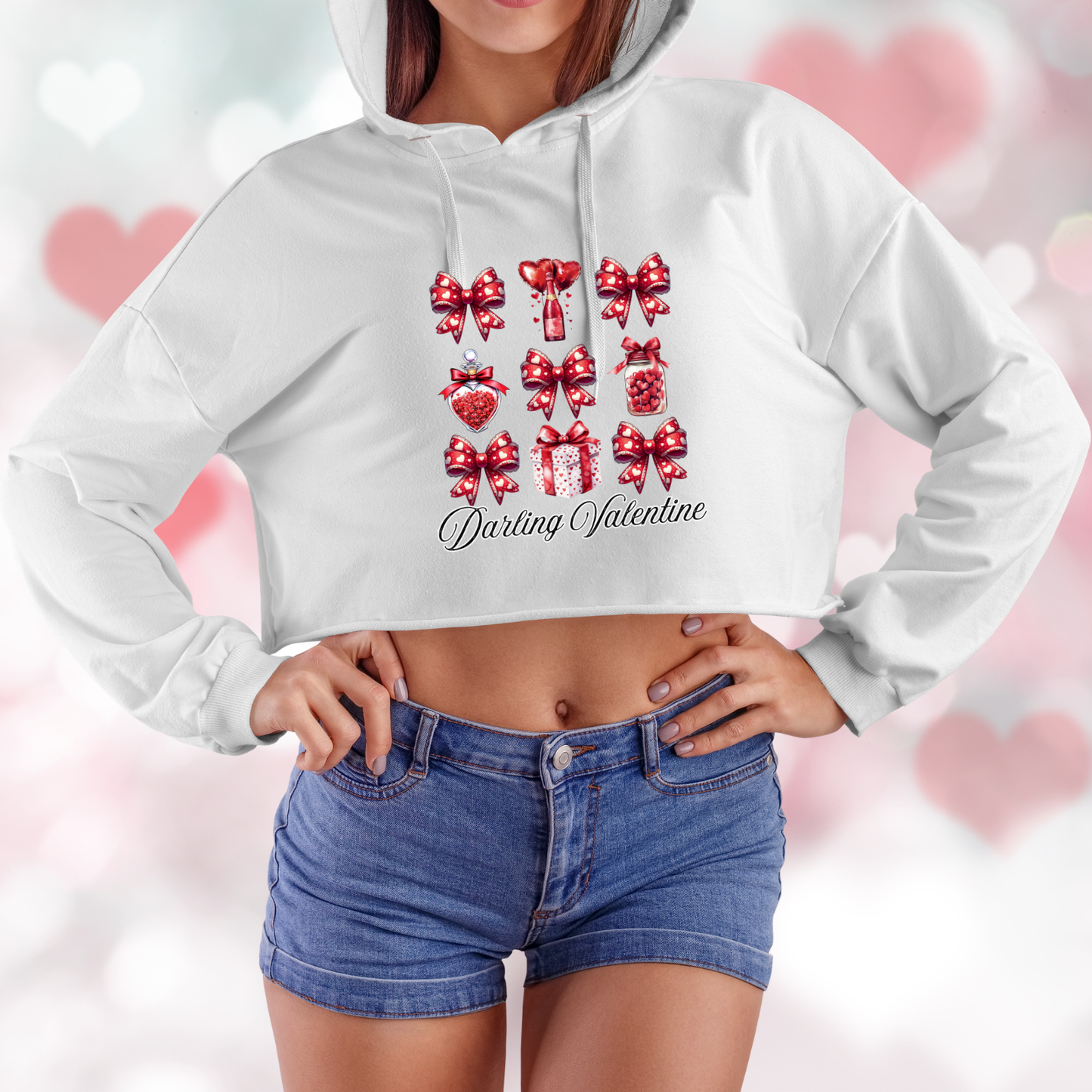 Darling Valentine Crop Hoodie
