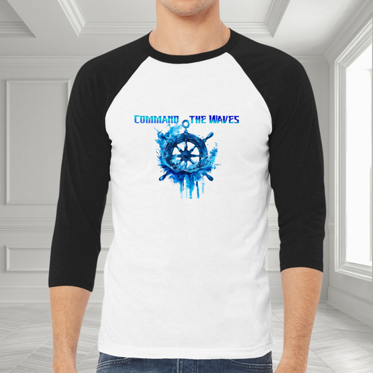 Command the Waves Baseball Tee