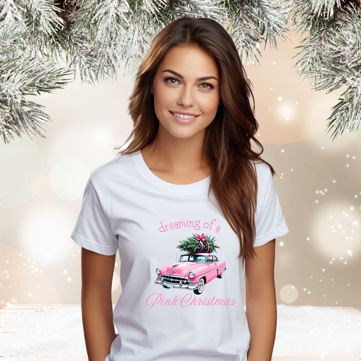 Dreaming Of A Pink Christmas T-Shirt