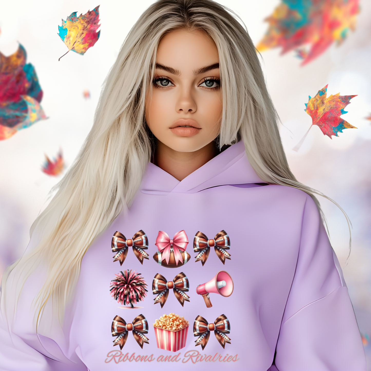 Ribbons & Rivalries Crop Hoodie