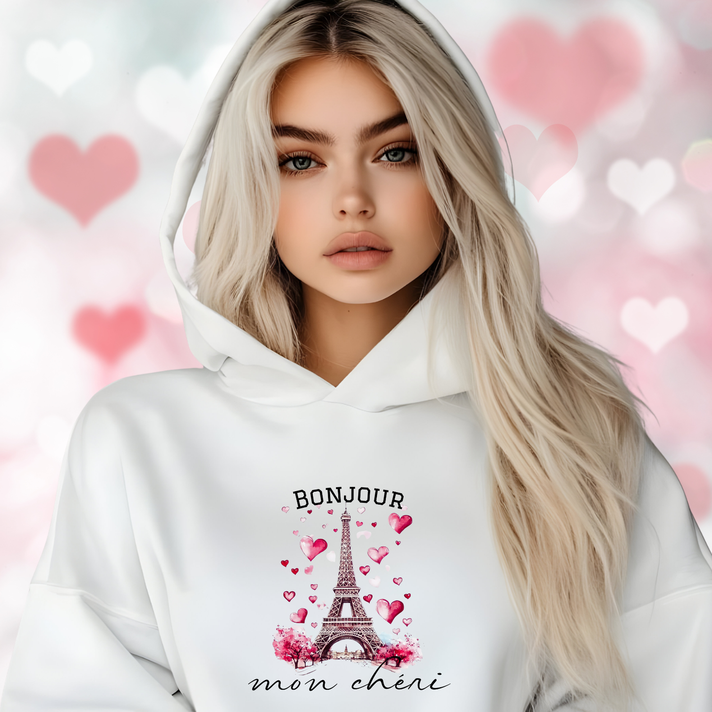 Bonjour Mon Chéri Crop Hoodie